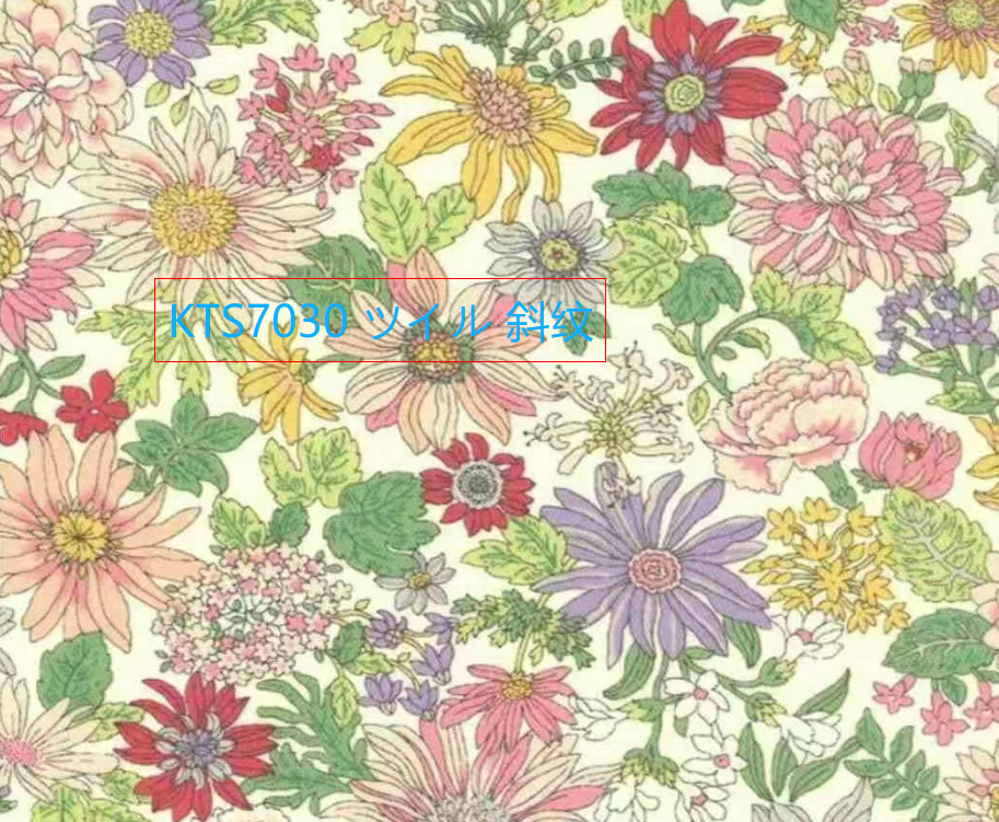 KTS7030 Floraler Twill-Stoff[Textilien / Stoffe] Cotton Kobayashi