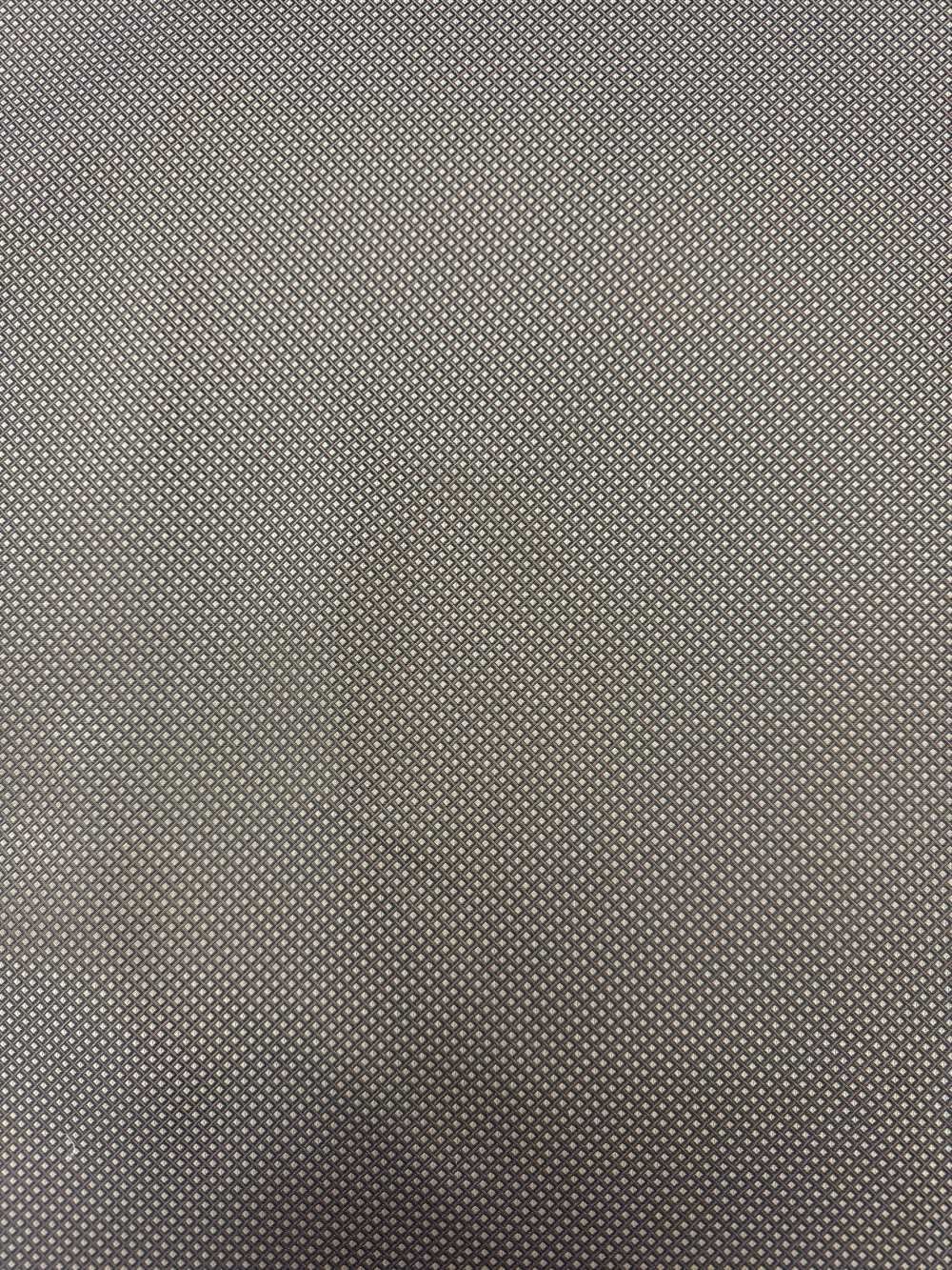 185BR [Outlet] Yamanashi Fujiyoshida 100% Seide, Diagonales Schachbrettmuster, Braun[Textil] Yamamoto(EXCY)