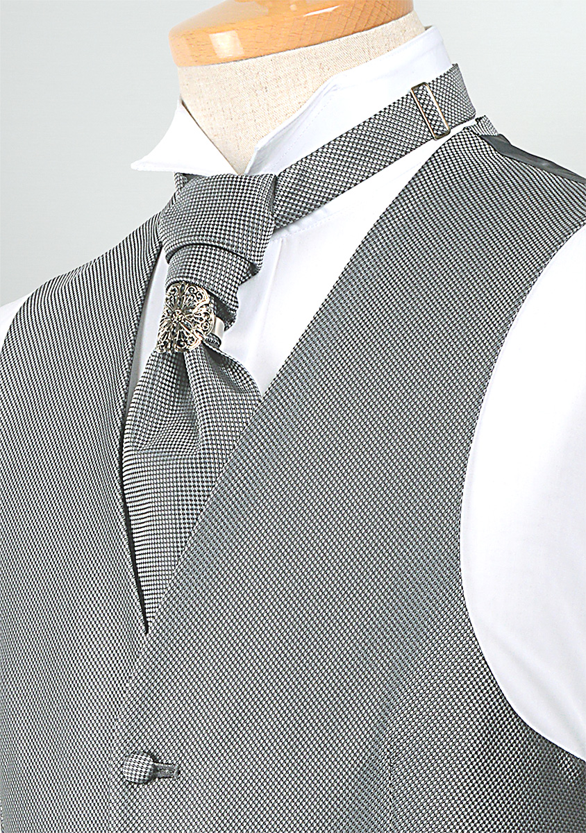 YT-02 Gray Jacquard Euro Thai Polyester Made In Japan[Formelle Accessoires] Yamamoto(EXCY)