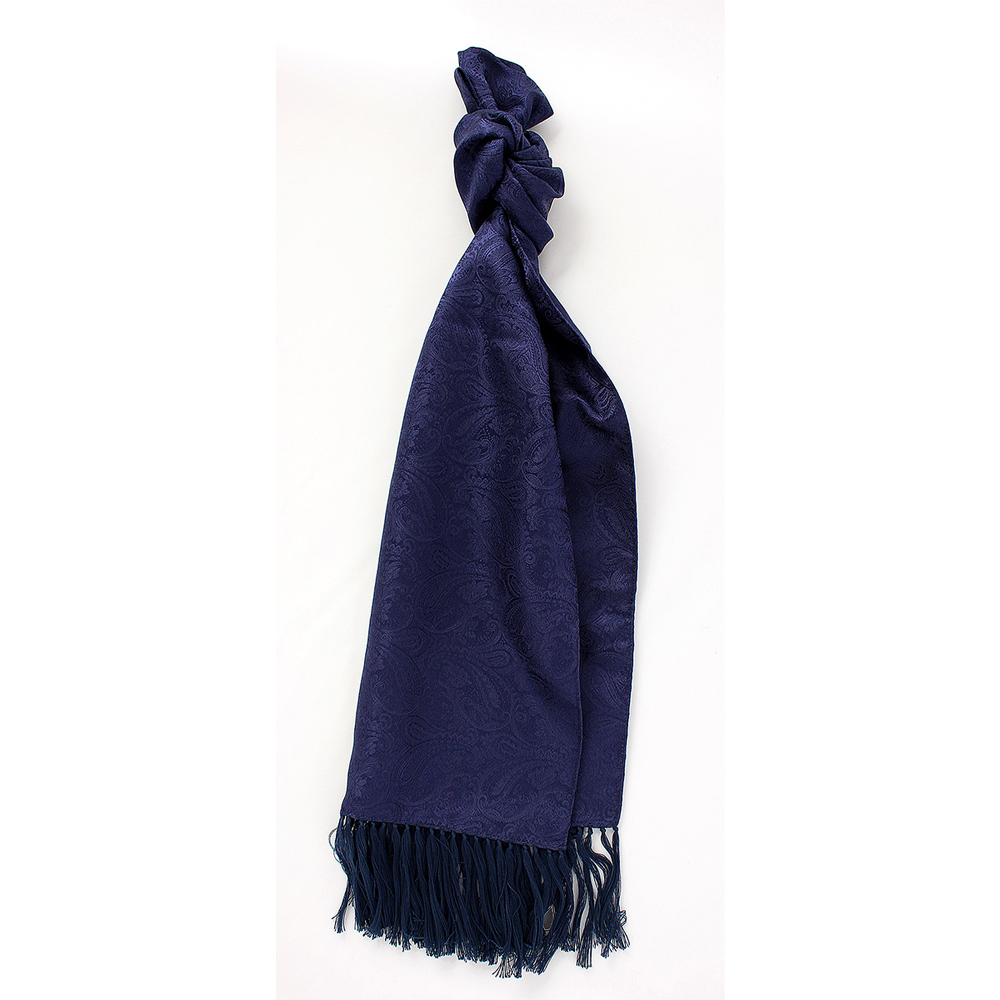 VST-1 VANNERS Seiden-Textil-Schal Paisley-Muster Marineblau[Formelle Accessoires] Yamamoto(EXCY)