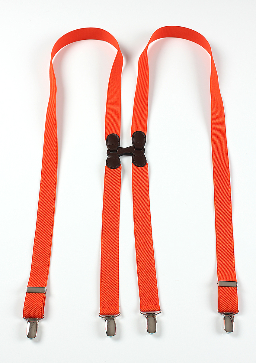 VAR-87 BRETELLE & BRACES Orange H-Typ Hosenträger[Formelle Accessoires] Bretelle & Zahnspange