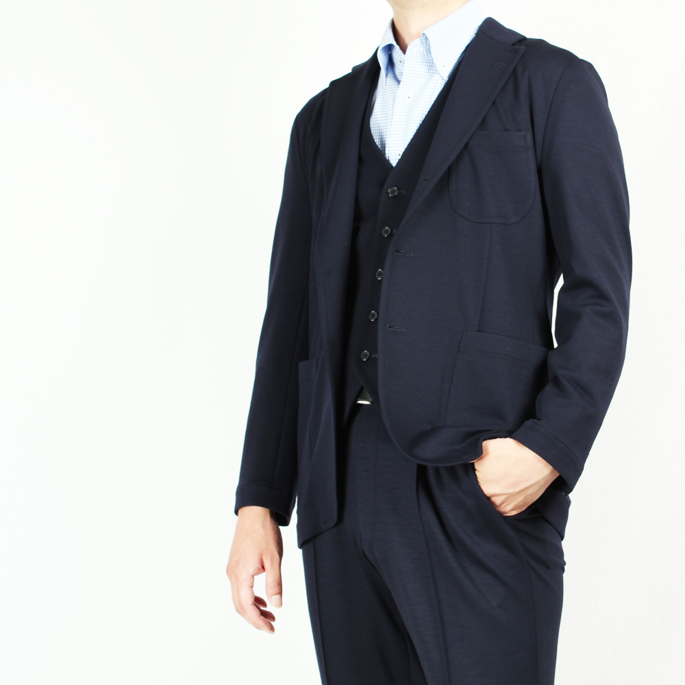 GXPS3J1 Dreiteiliger Jersey-Anzug Marineblau Twill[Bekleidungsprodukte] Yamamoto(EXCY)