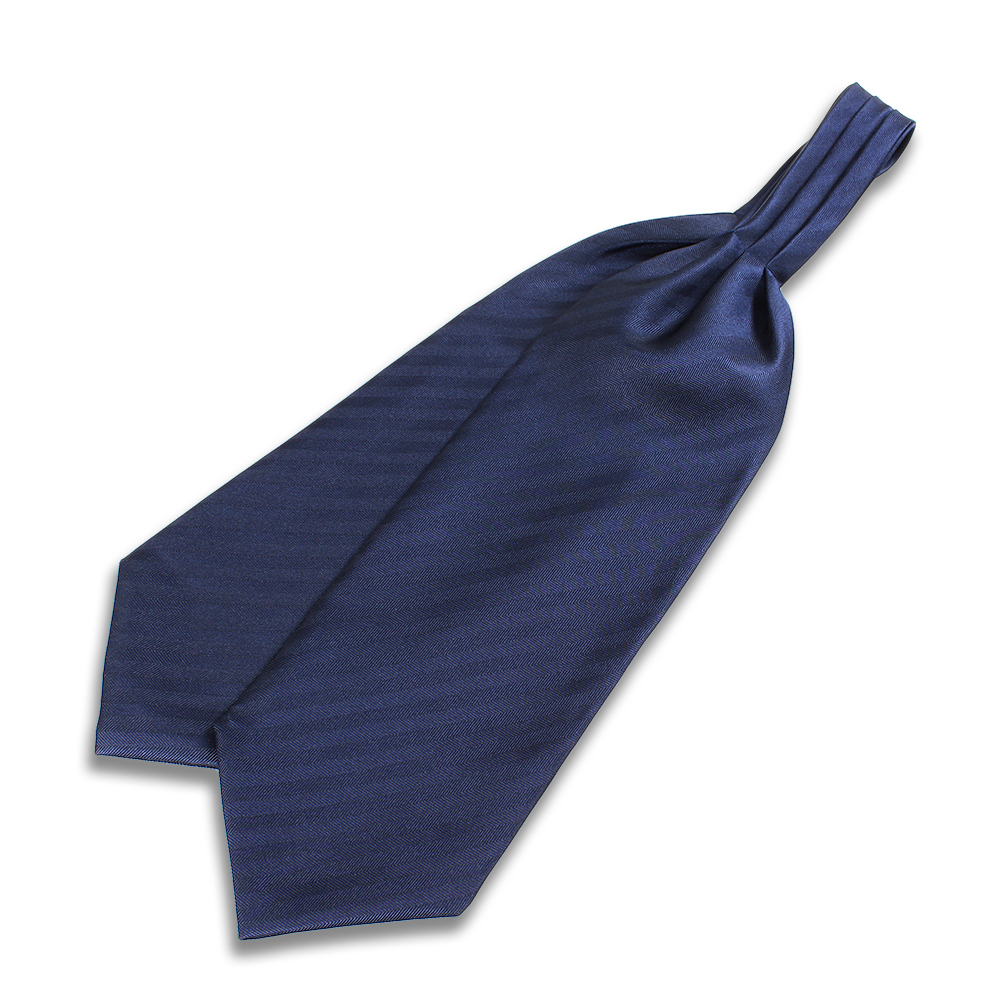VAS-48 VANNERS Seiden-Ascot-Krawatte Fischgrät Marineblau[Formelle Accessoires] Yamamoto(EXCY)