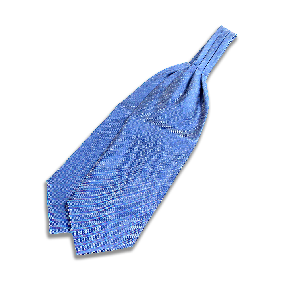 VAS-49 VANNERS Seiden-Ascot-Krawatte Fischgrätblau[Formelle Accessoires] Yamamoto(EXCY)