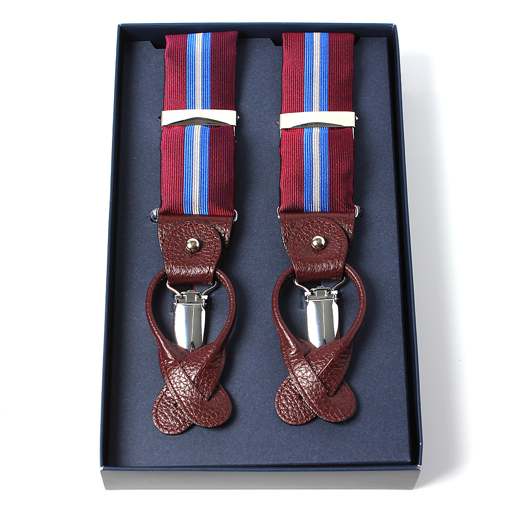 VSR-54 VANNERS Silk Suspenders Striped Wine Red[Formelle Accessoires] Yamamoto(EXCY)