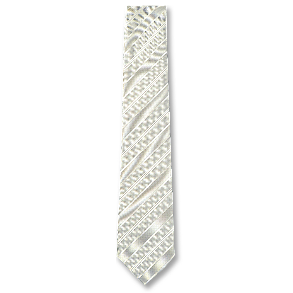 NE-943 Made In Japan Formale Krawatte Hellgrau Gestreift[Formelle Accessoires] Yamamoto(EXCY)