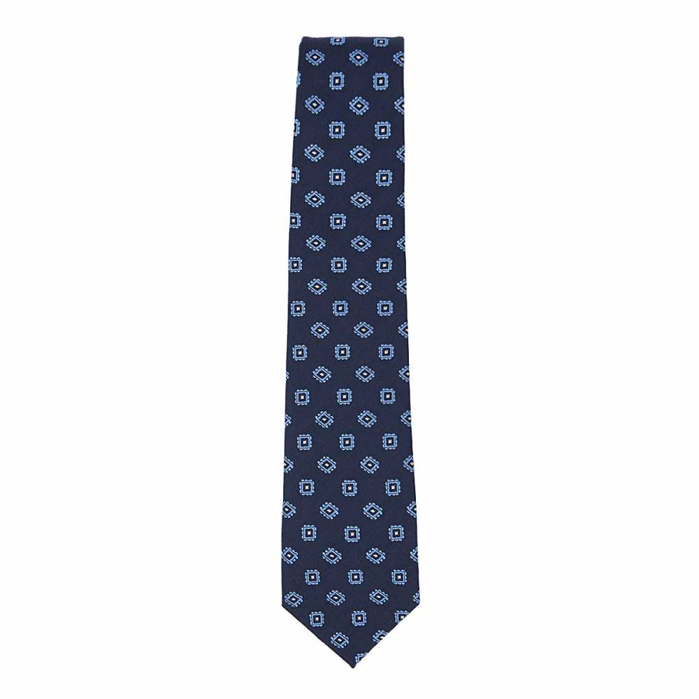 HVN-58 VANNERS Seidenwolle Handgemachte Krawatte Komon Marineblau[Formelle Accessoires] Yamamoto(EXCY)