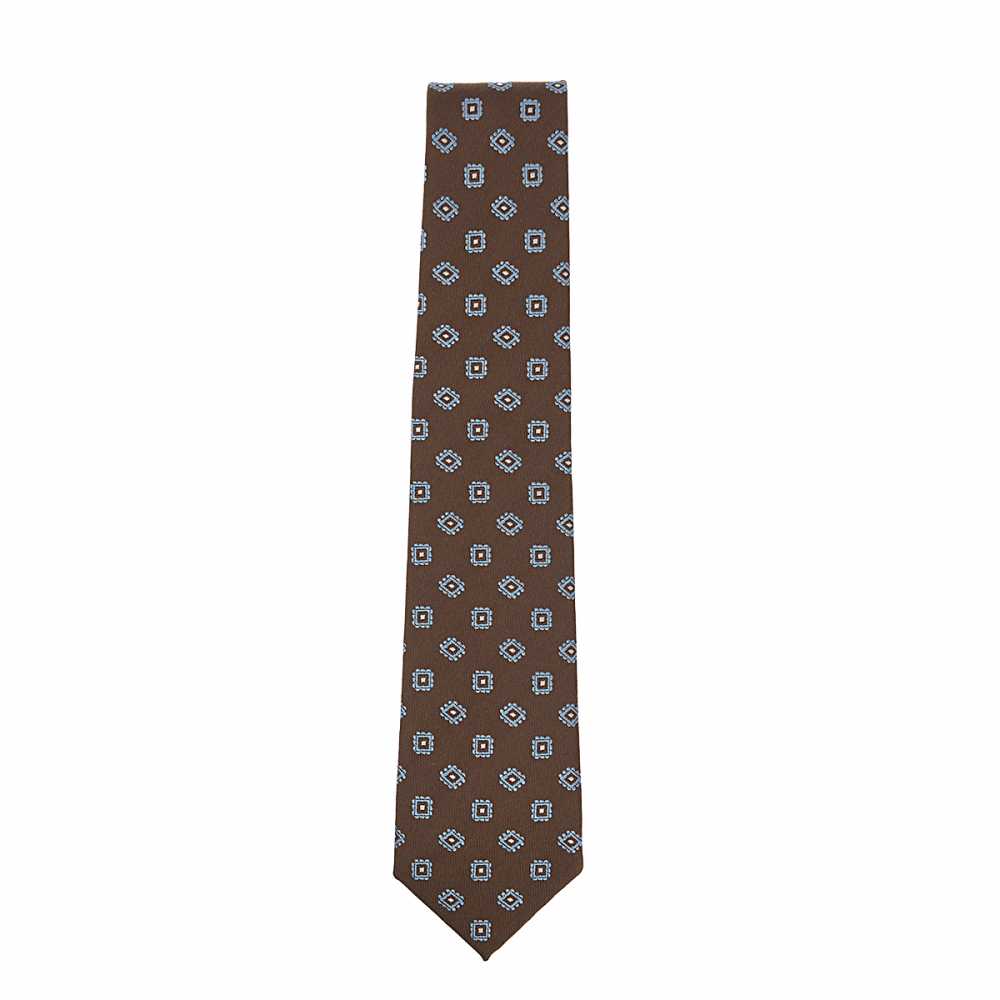 HVN-59 VANNERS Handgefertigte Krawatte Aus Seide Und Wolle Komon Braun[Formelle Accessoires] Yamamoto(EXCY)