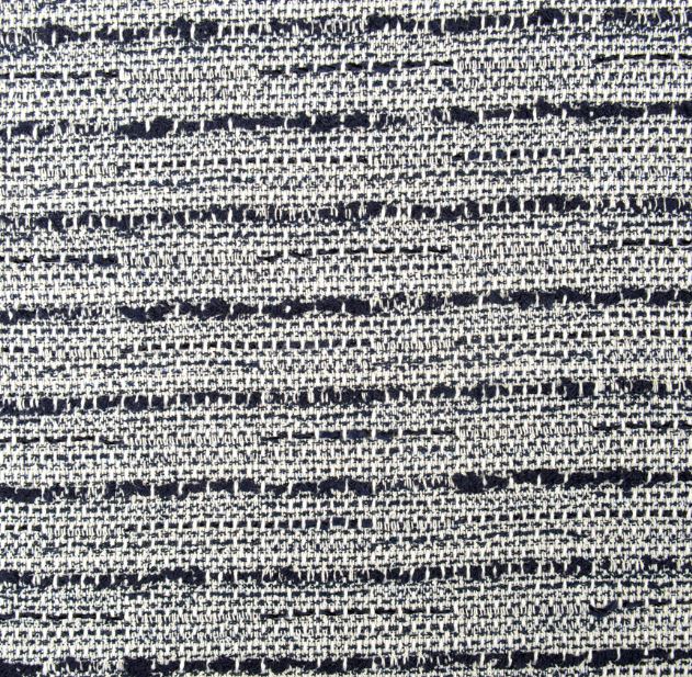Z30040 LINTON Textil-Tweed, Hergestellt In England, Marineblau X Weiß X Blauer Faden LINTON