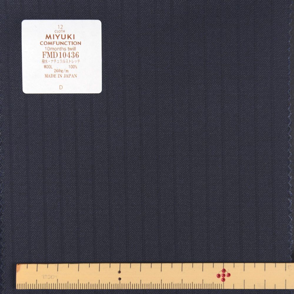 FMD10436 Complex 10 Monate Twill Water Repellent Natural Stretch Shadow Stripe Marineblau[Textil] Miyuki-Keori (Miyuki)