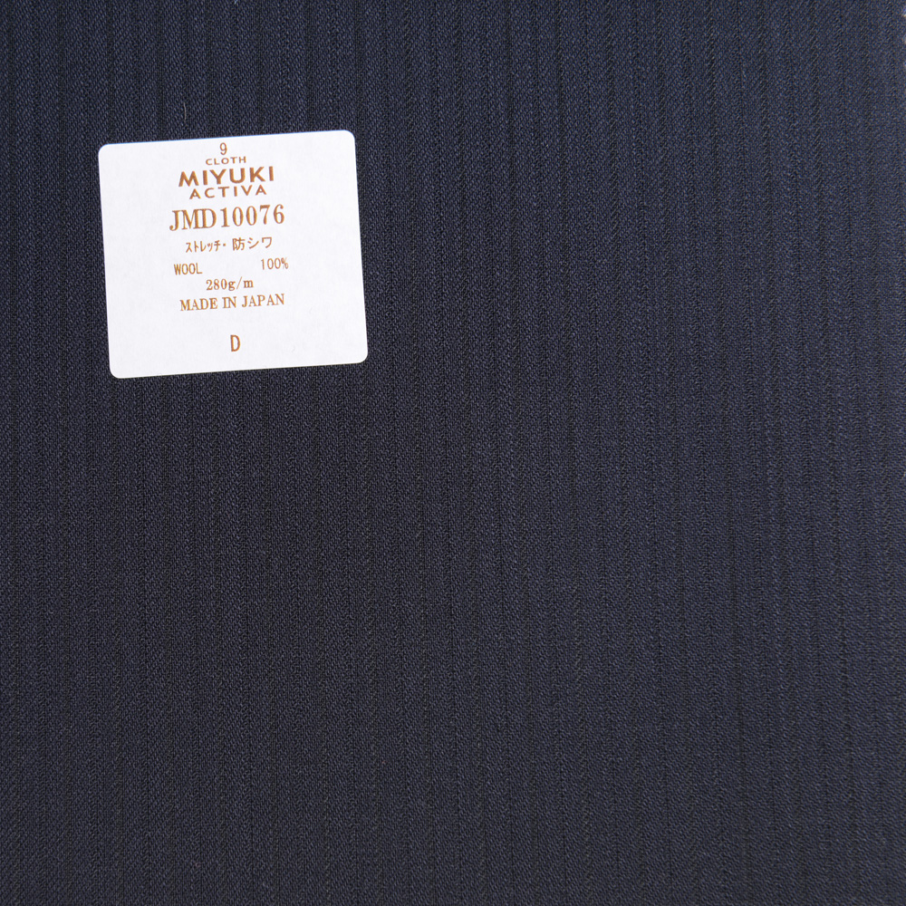 JMD10076 Activa Collection Natürliches Stretch-Textil, Knitterfrei, Schattenstreifen Marineblau Miyuki-Keori (Miyuki)