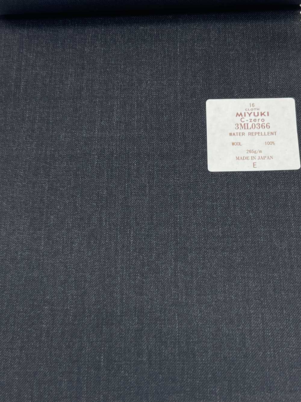 3ML0366 Comfort Sea Zero WATER REPELLENT Twill Plain Charcoal Sky Grey[Textil] Miyuki-Keori (Miyuki)