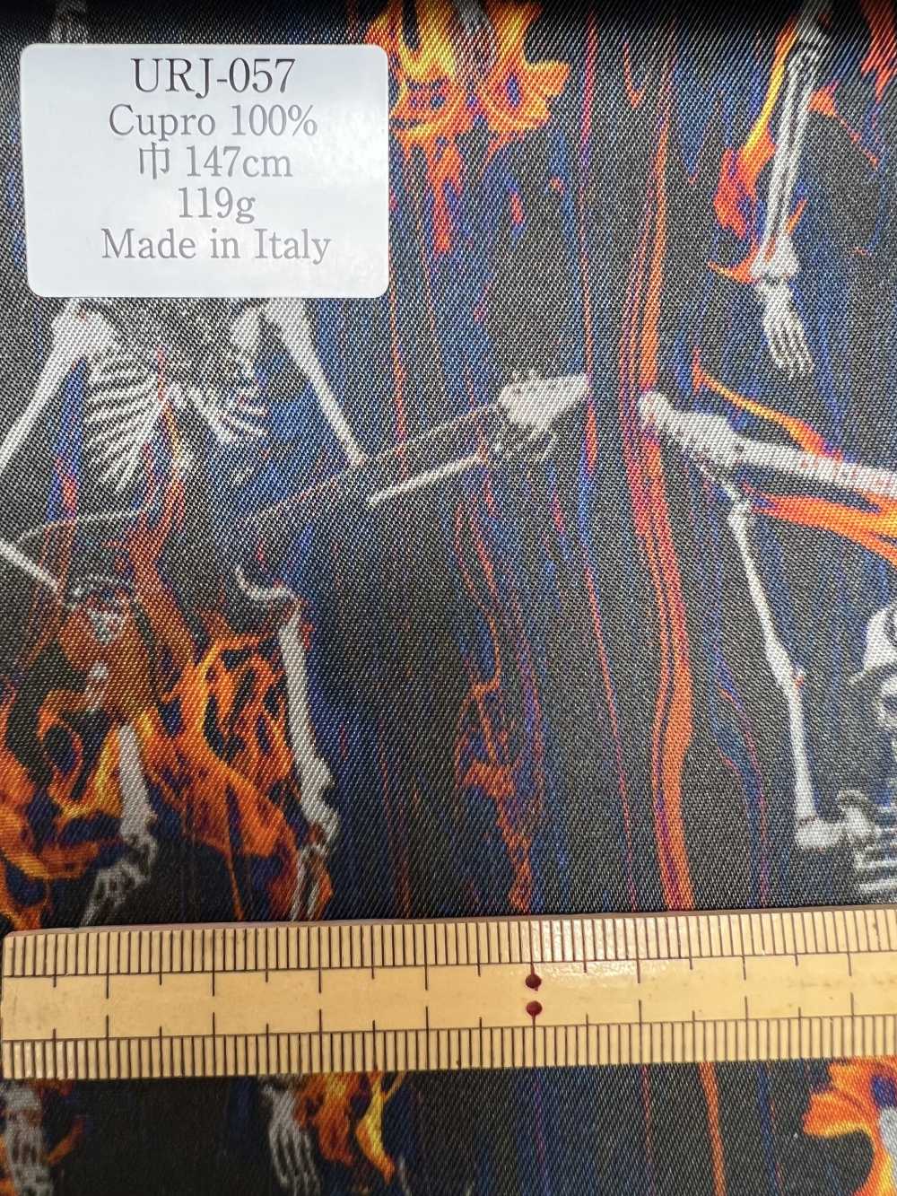 URJ-057 Hergestellt In Italien, 100 % Cupra-Druck, Futter Mit Totenkopf-Rock-Muster[Beschichtung] TKS