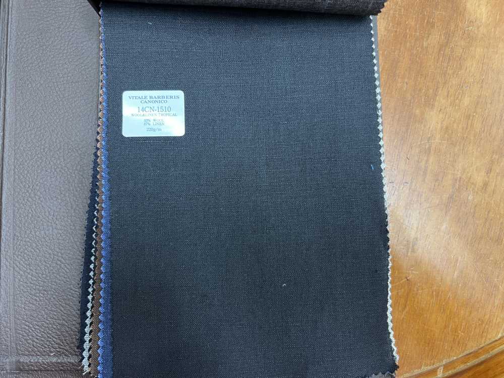 14CN-1510 CANONICO 21 Mikron Wolle & Leinen Schwarz[Textil] CANONICO