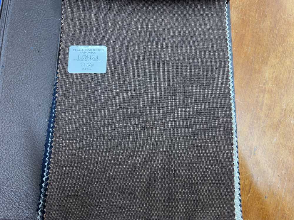 14CN-1514 CANONICO 21 Mikron Wolle & Leinen Braun[Textil] CANONICO