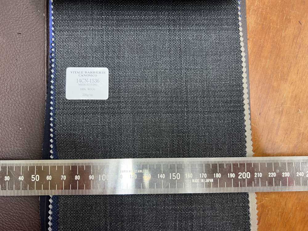 14CN-1536 CANONICO MESH SUITING Dunkelgraues Fensterkaro[Textil] CANONICO