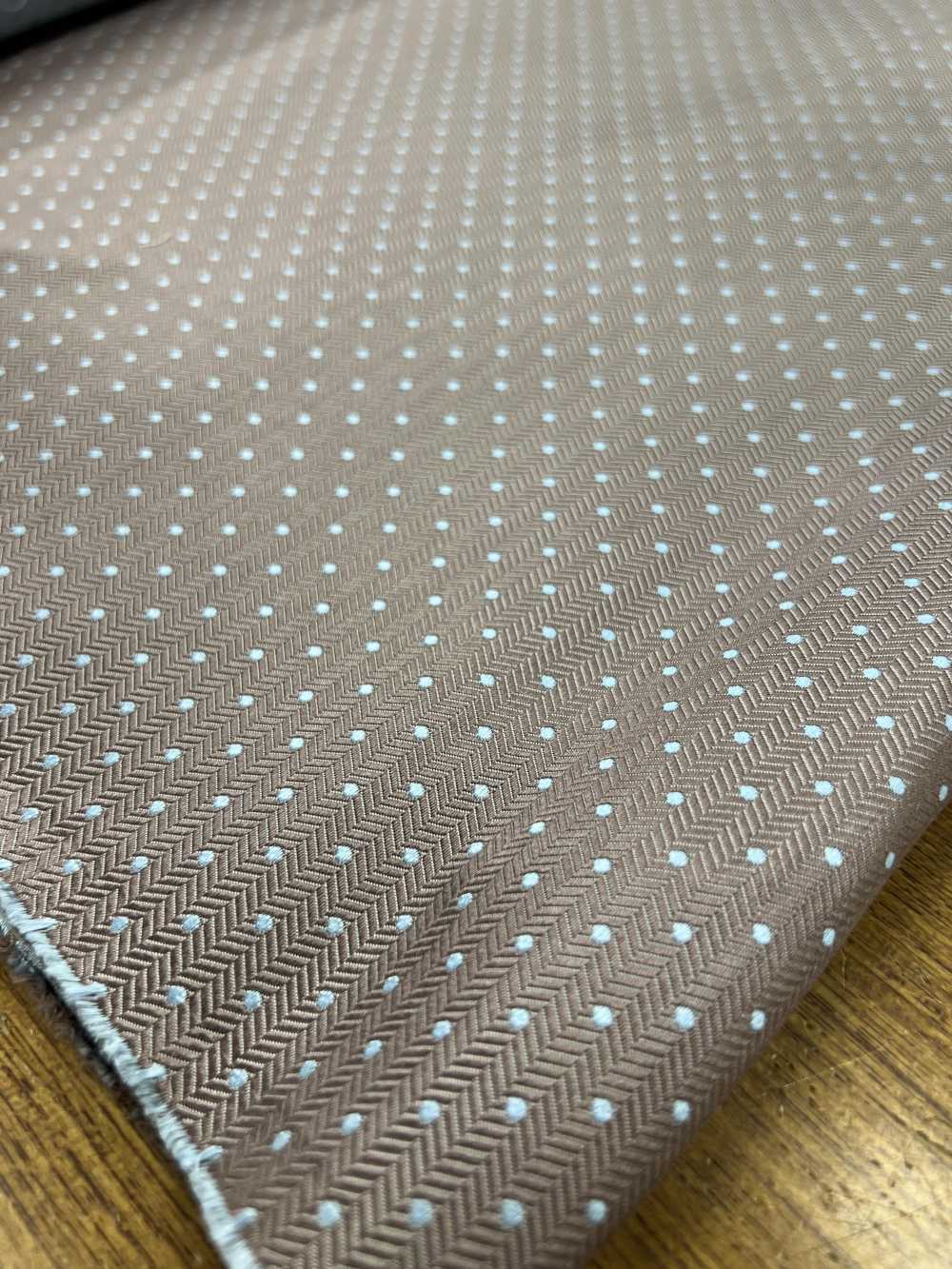 AI-13 Seidenjacquard Tupfenmuster Braun [Outlet][Textil] Yamamoto(EXCY)