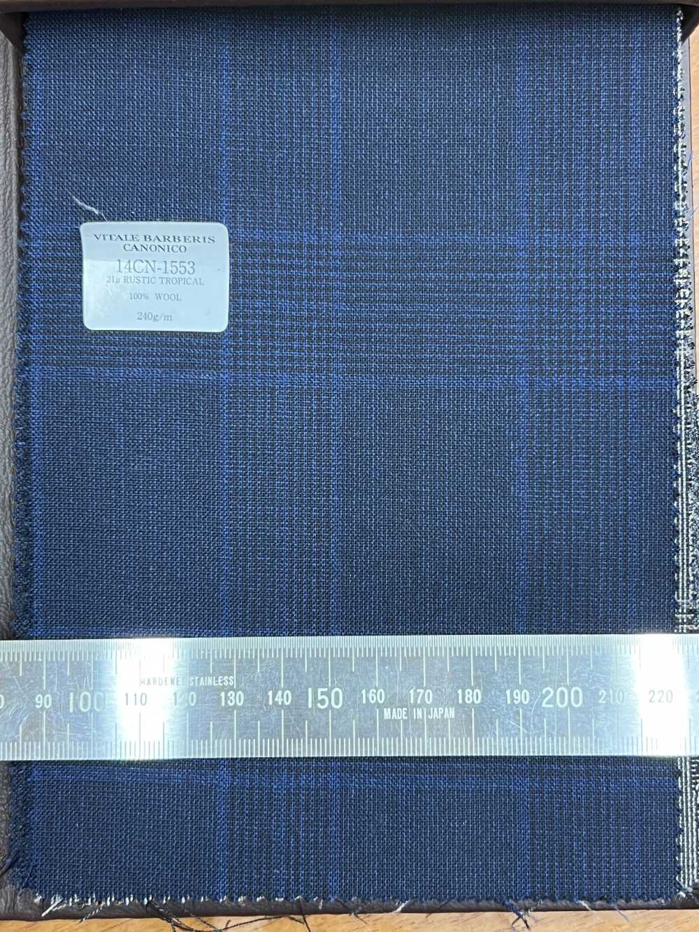 14CN1553 CANONICO 21μ RUSTIC TROPICAL Glencheck Blau[Textil] CANONICO