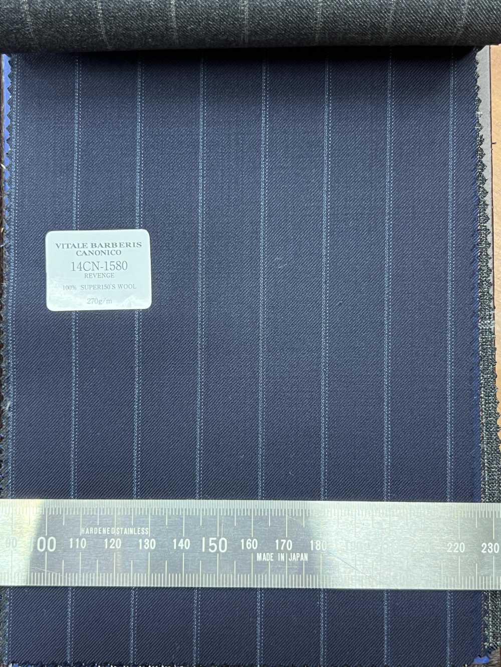 14CN1580 CANONICO Super150‘ Single Thread REVENGE""Navy Stripe""[Textil] CANONICO