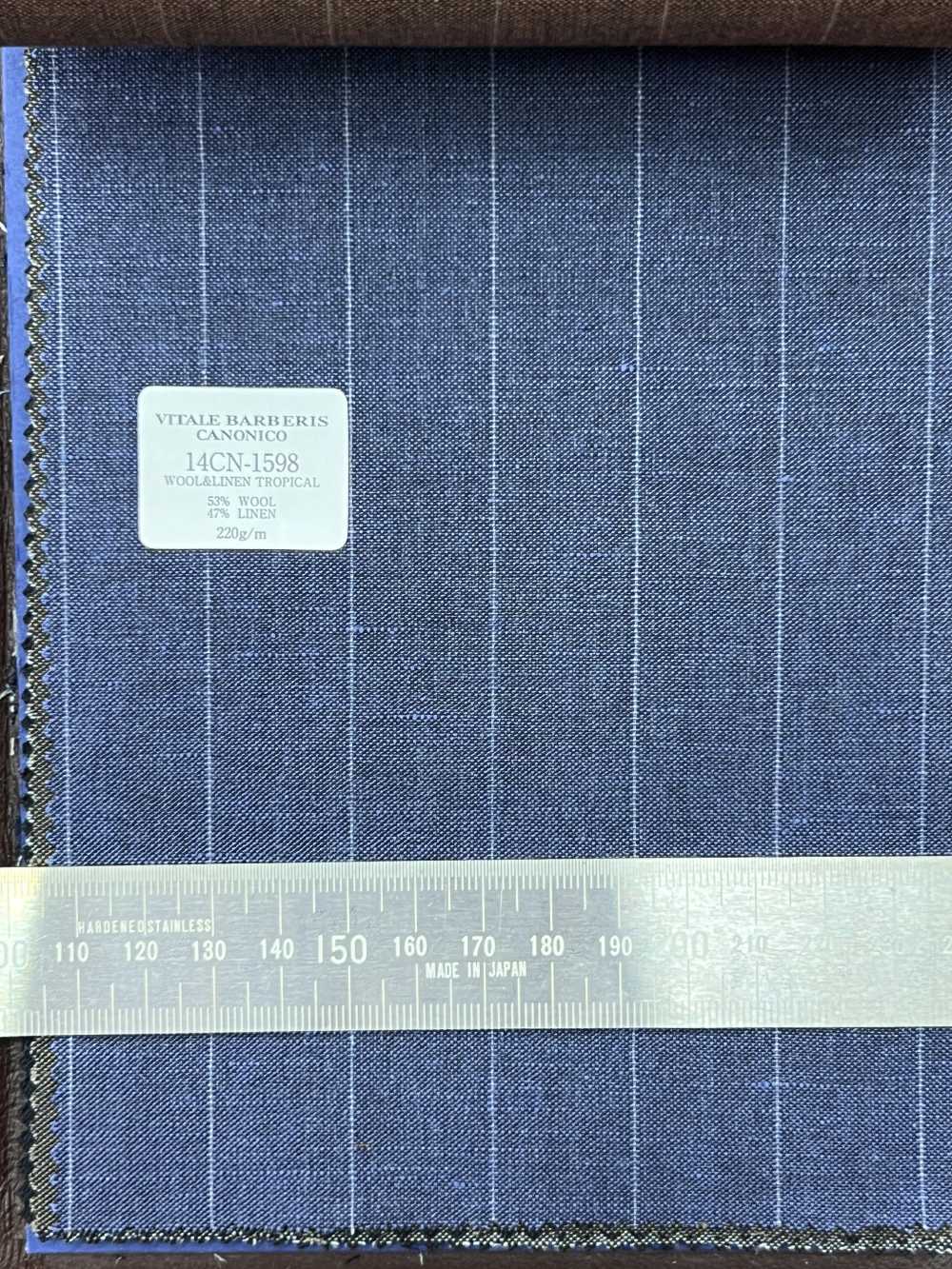 14CN1598 CANONICO 21 Mikron Wolle & Leinen Blau Braun[Textil] CANONICO