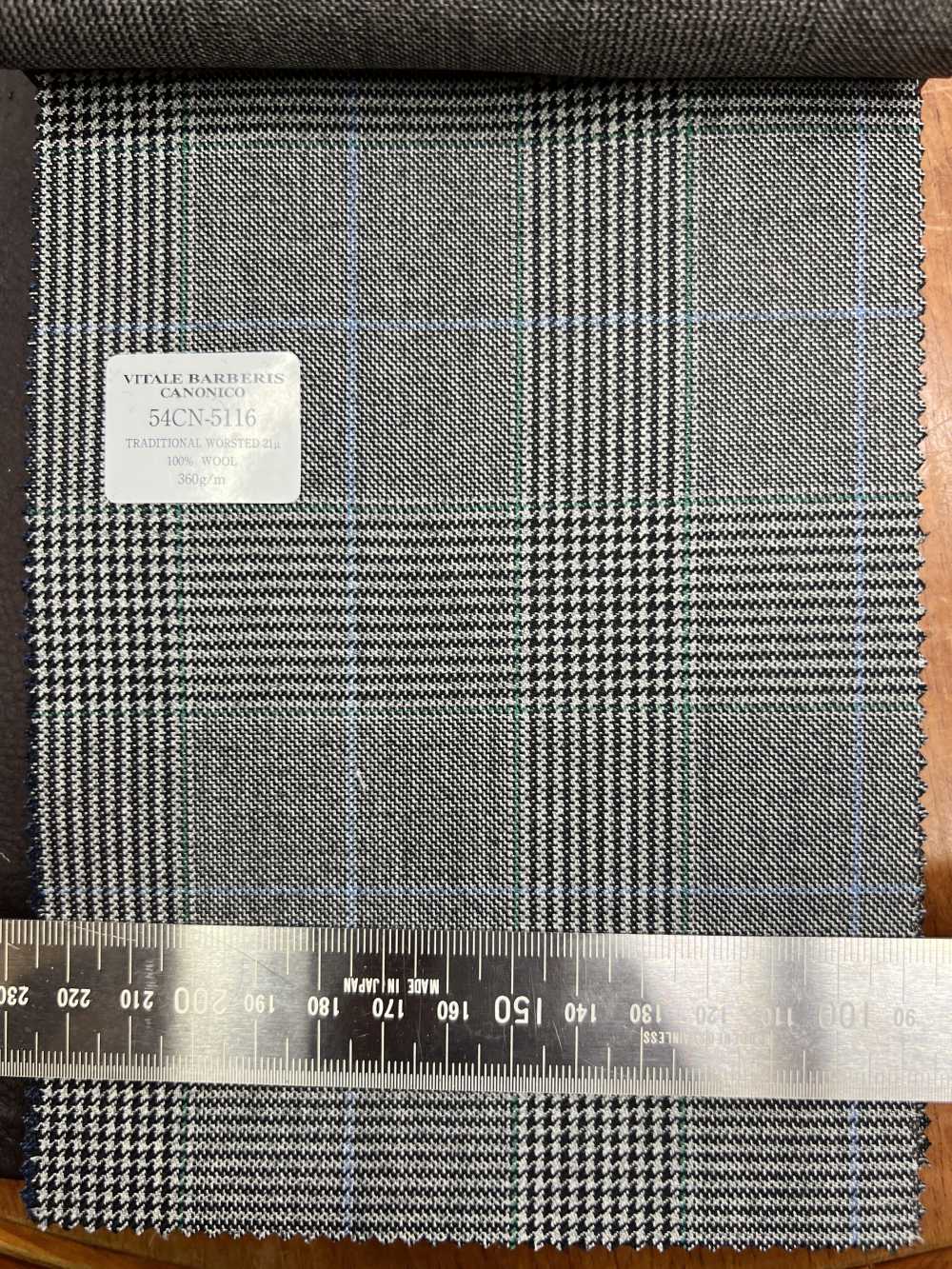 54CN5116 CANONICO TRADITIONAL WORSTED 21μ Prince Of Wales Check Grau[Textil] CANONICO