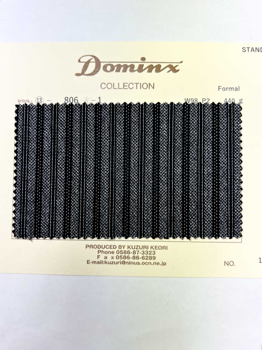 806 Formeller Cordanzug DOMINX Standard Collection Grau[Textil] Katsuragi-Wolle (DOMINX)