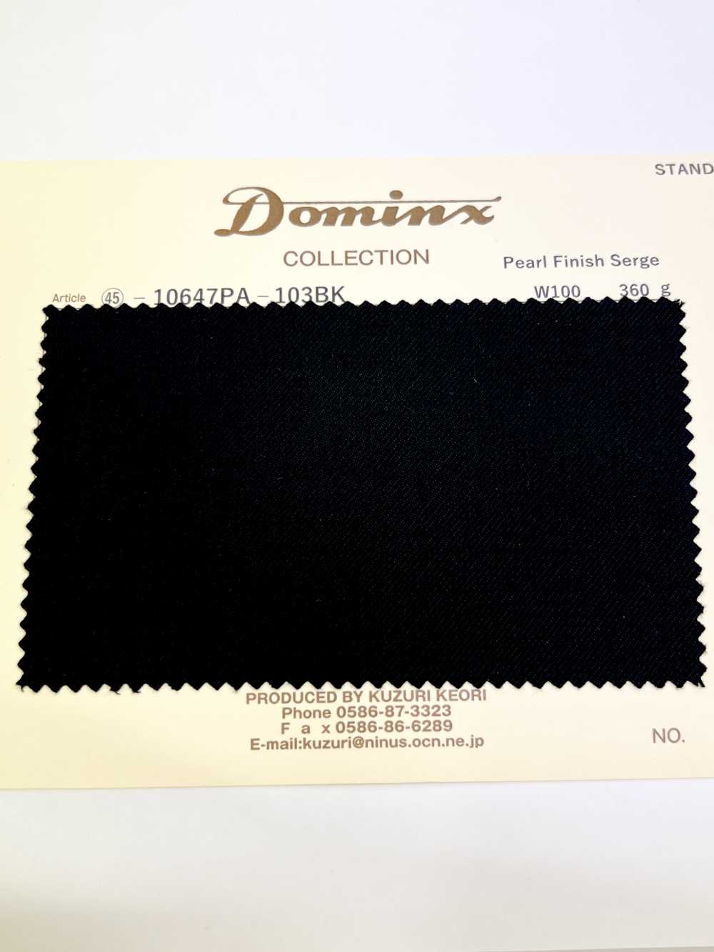 10647PA Pearl Finish Serge DOMINX Standard Collection Glänzende Hochwertige Wolle 3 Farben[Textil] Katsuragi-Wolle (DOMINX)