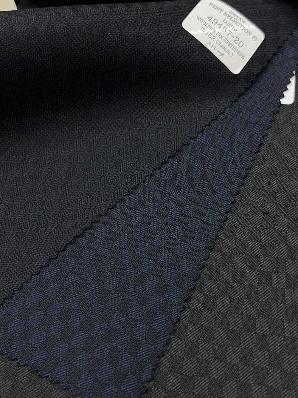 49457 LUSTRE Stretch Wolle Polyester Dobby Muster 3 Farbvarianten Block Check[Textil] Kunishima Co., Ltd.