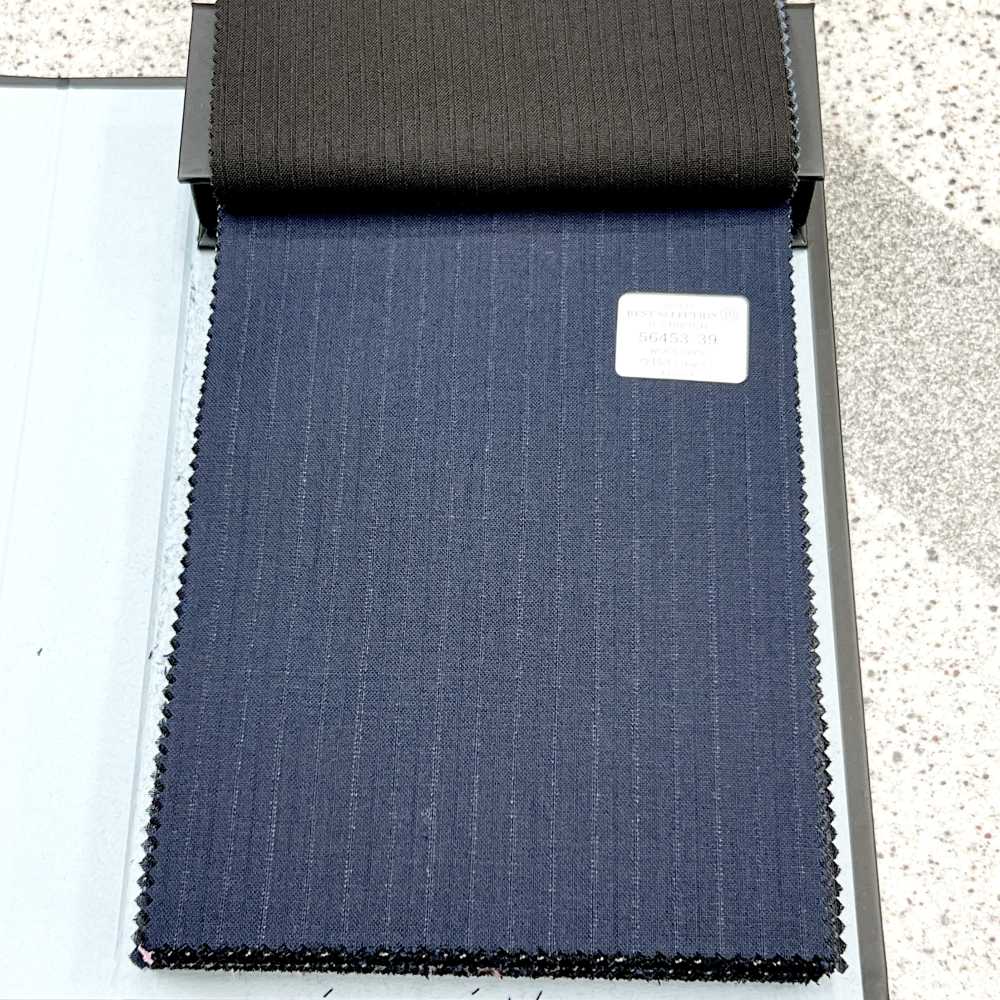 56453-39 25SS BEST SELECTION [N-STRETCH] N-STRETCH Dunkelmarine Kreidestreifen[Textil] Kunishima Co., Ltd.