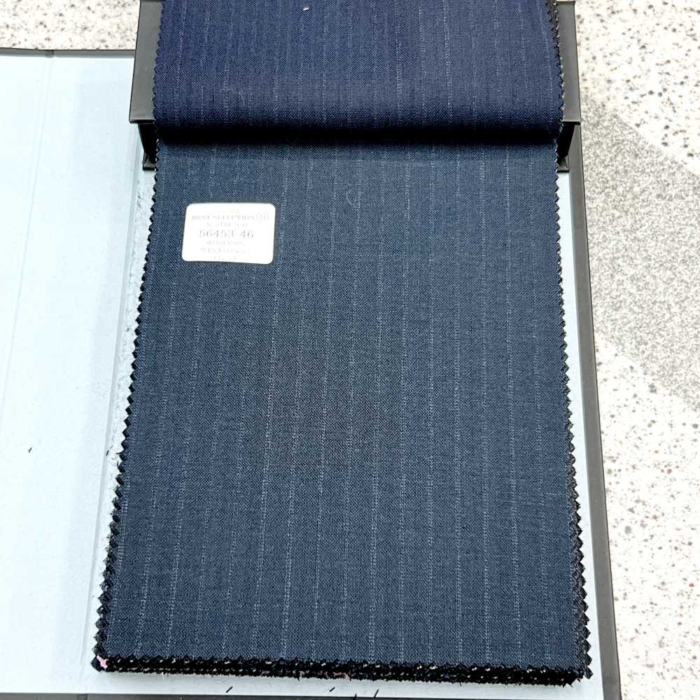 56453-46 25SS BEST SELECTION [N-STRETCH] N-STRETCH Dunkelmarine Kreidestreifen[Textil] Kunishima Co., Ltd.