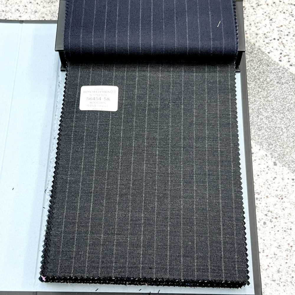 56454-58 25SS BEST SELECTION [N-STRETCH] N-Stretch Dunkelgrau Kreidestreifen[Textil] Kunishima Co., Ltd.