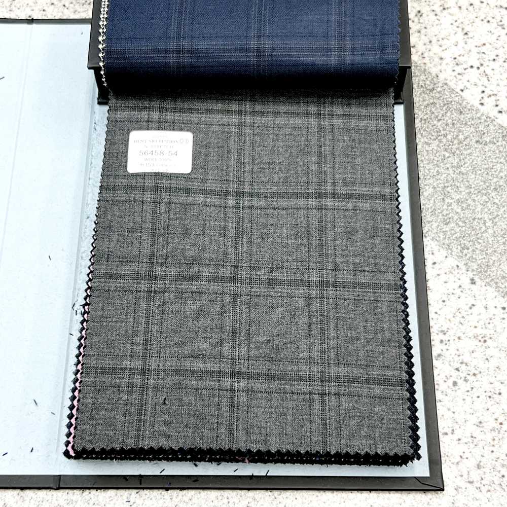 56458-54 25SS BEST SELECTION [N-STRETCH] N-Stretch Grau Kariert[Textil] Kunishima Co., Ltd.