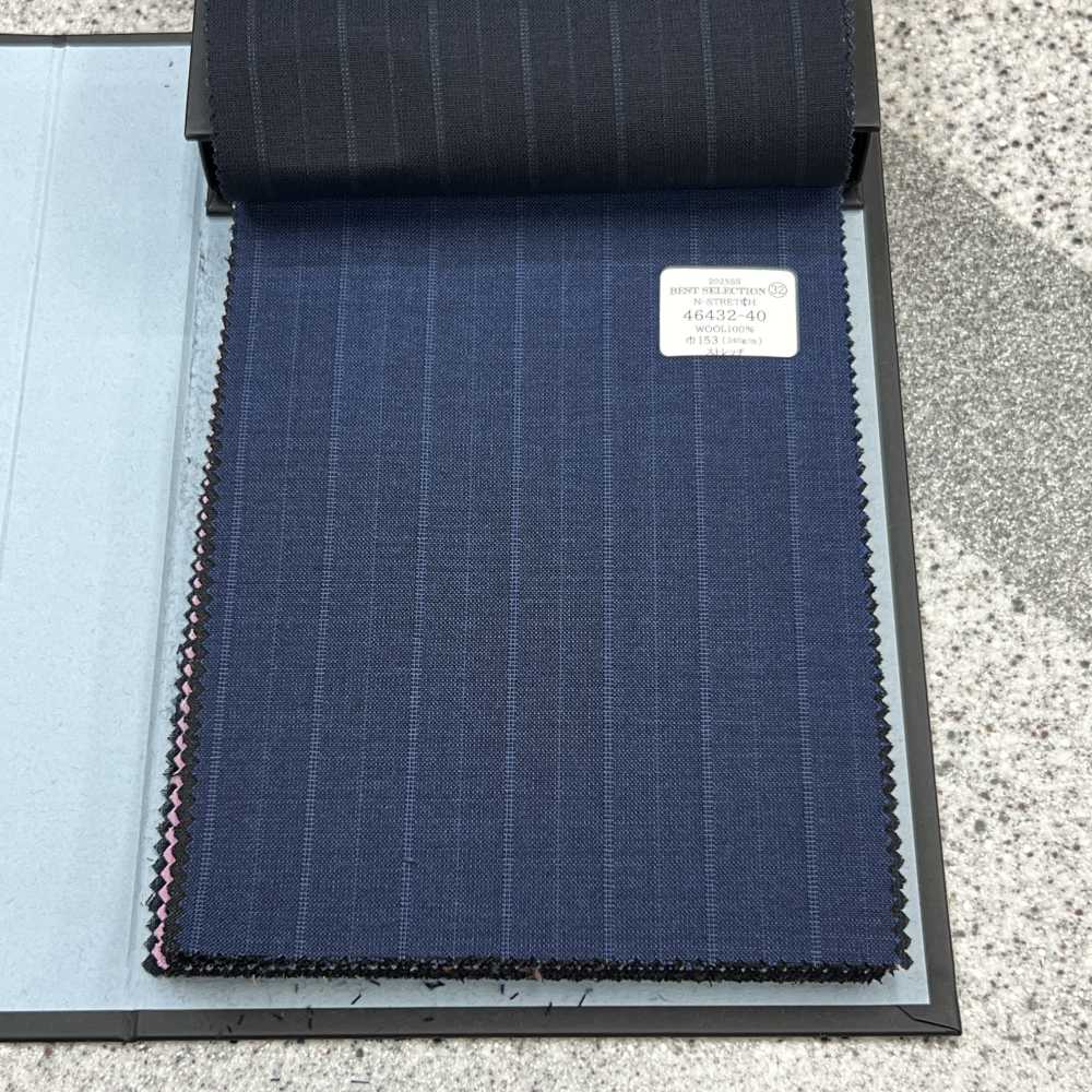 46432-40 25SS BEST SELECTION [N-STRETCH] N-STRETCH Marineblaue Abwechselnde Streifen[Textil] Kunishima Co., Ltd.