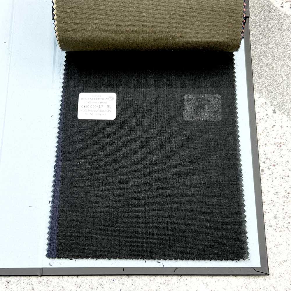 46442-17 25SS BEST SELECTION [Lightness Wool] Lightness Wool, Kein Muster Schwarz[Textil] Kunishima Co., Ltd.