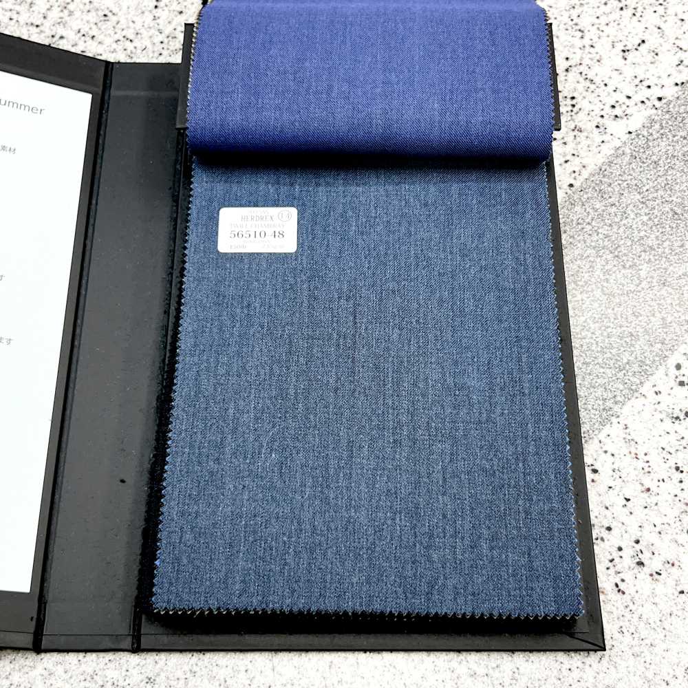 56510-48 25SSHERDREX [TWILL CHAMBRAY] Twill Chambray, Ohne Muster Lapislazuli[Textil] Kunishima Co., Ltd.