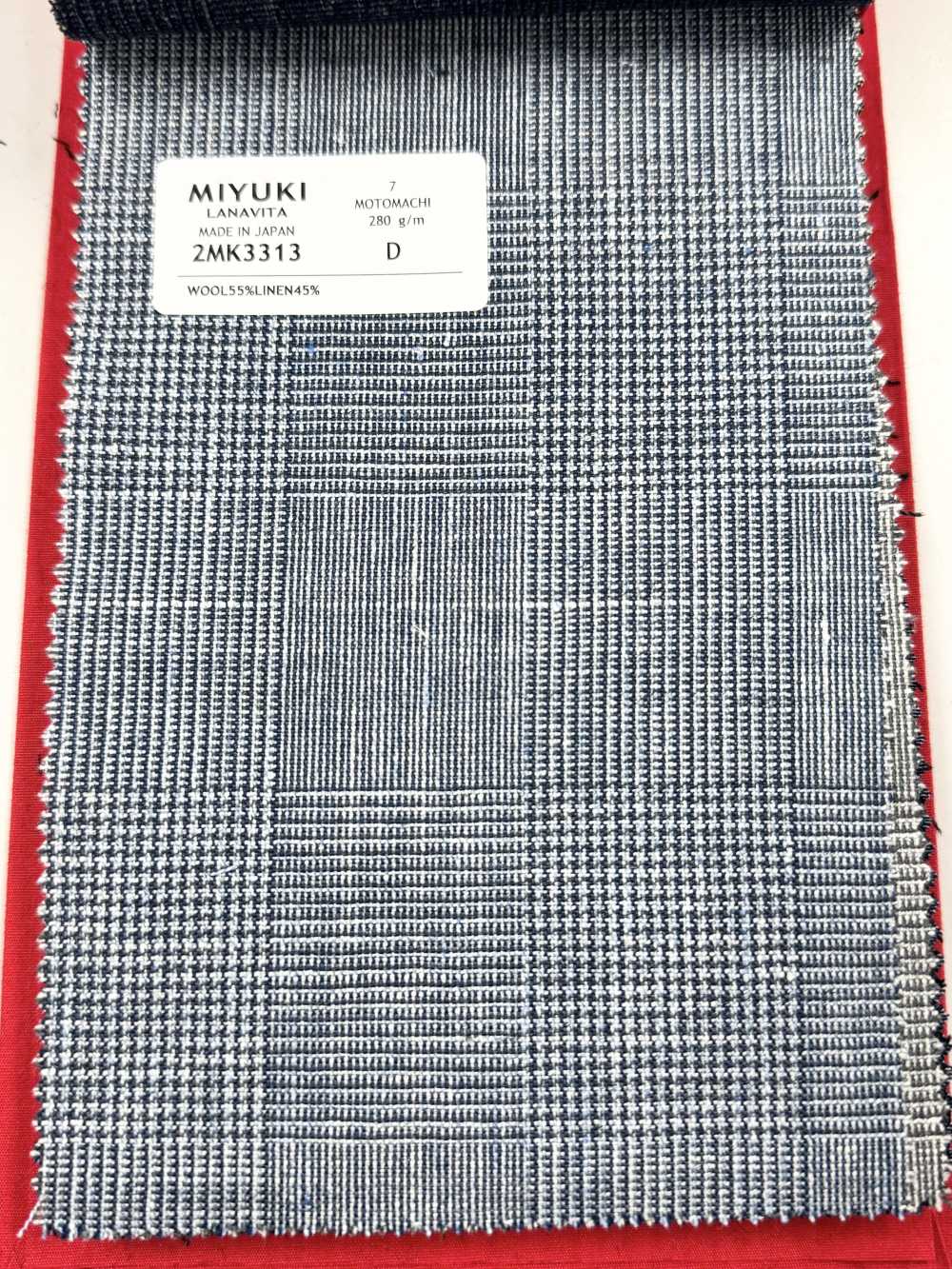 2MK3313 25SS MIYUKI Textil MOTOMACHI Hellblau Kariert Miyuki-Keori (Miyuki)