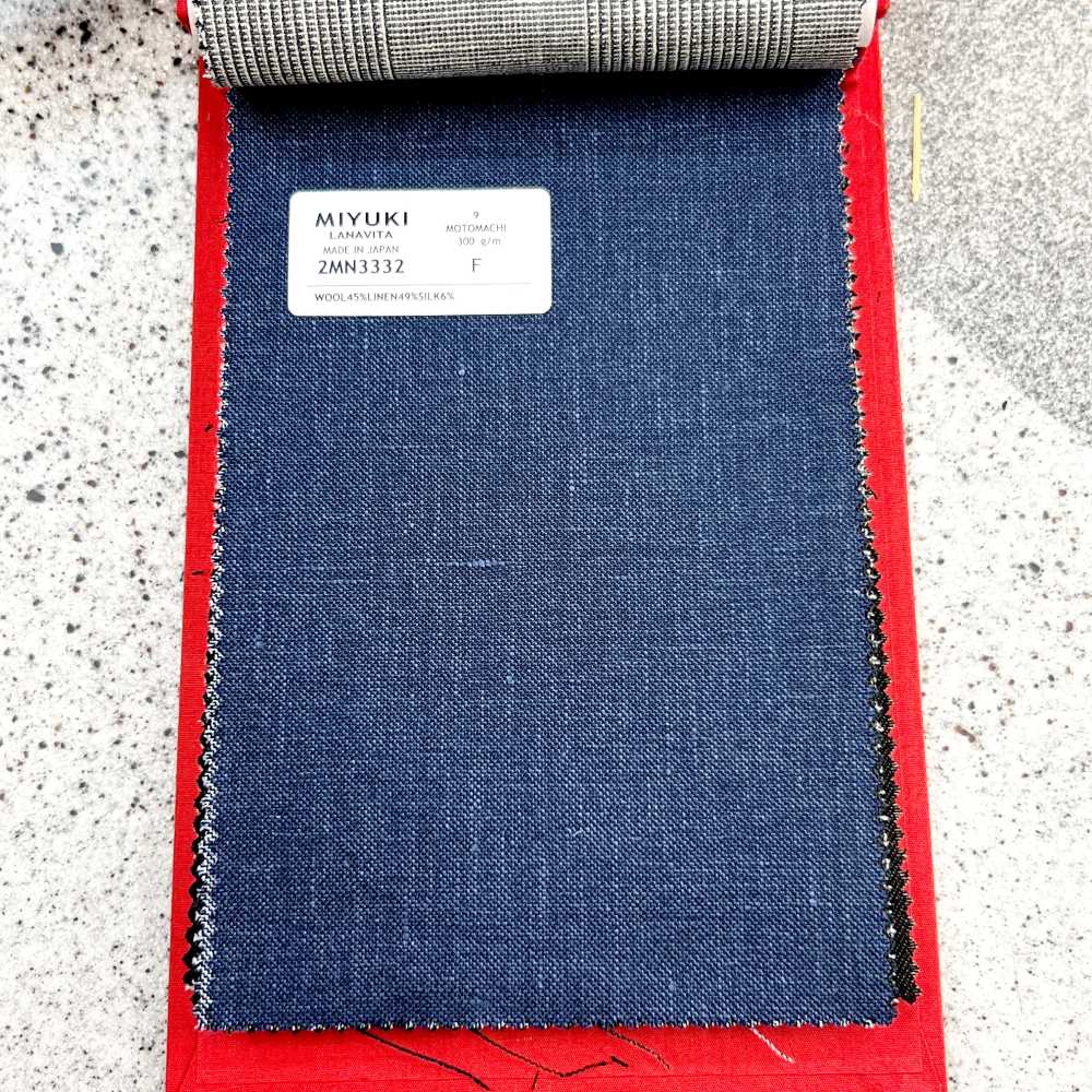 2MN3332 25SS MIYUKI Textil MOTOMACHI Marineblau Ohne Muster Miyuki-Keori (Miyuki)