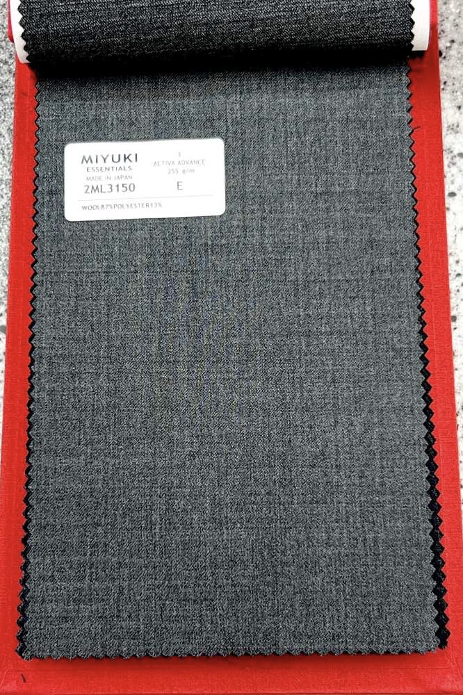 2ML3150 25SS MIYUKI Textil ACTIVA ADVANCE Mittelgrau Kein Muster Miyuki Wollmühlen