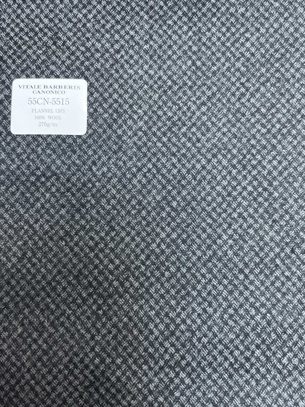 55CN5515 CANONICO FLANNEL 120'S Graues Vogelaugenmuster[Textil] CANONICO