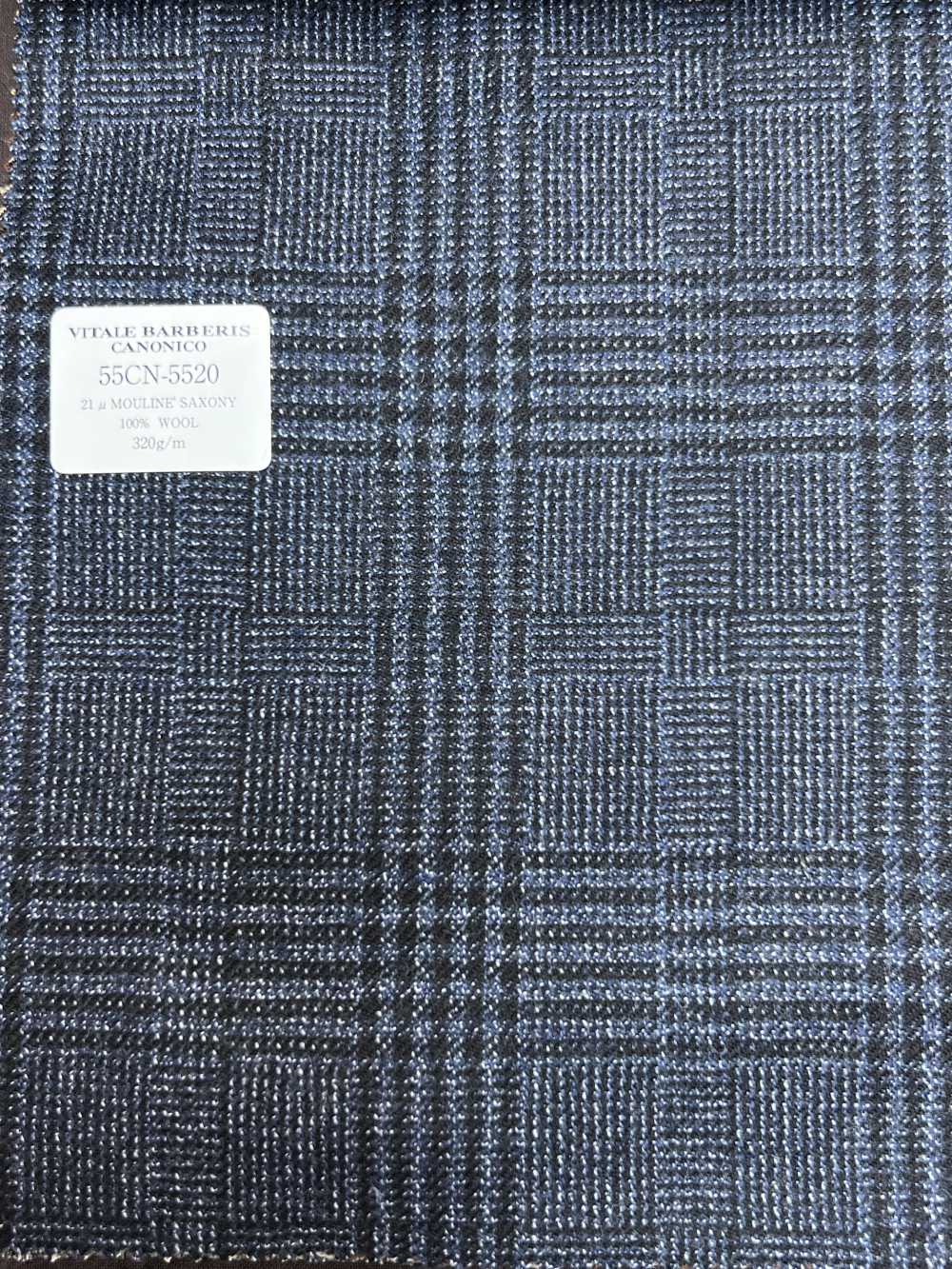 55CN5520 CANONICO 21μ MOULINE' SAXONY Marineblauer Glencheck[Textil] CANONICO