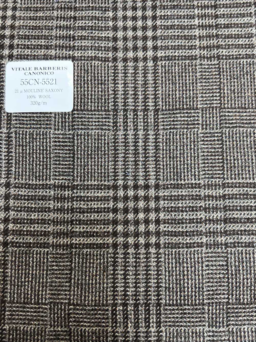55CN5521 CANONICO 21μ MOULINE' SAXONY Braun Glencheck[Textil] CANONICO