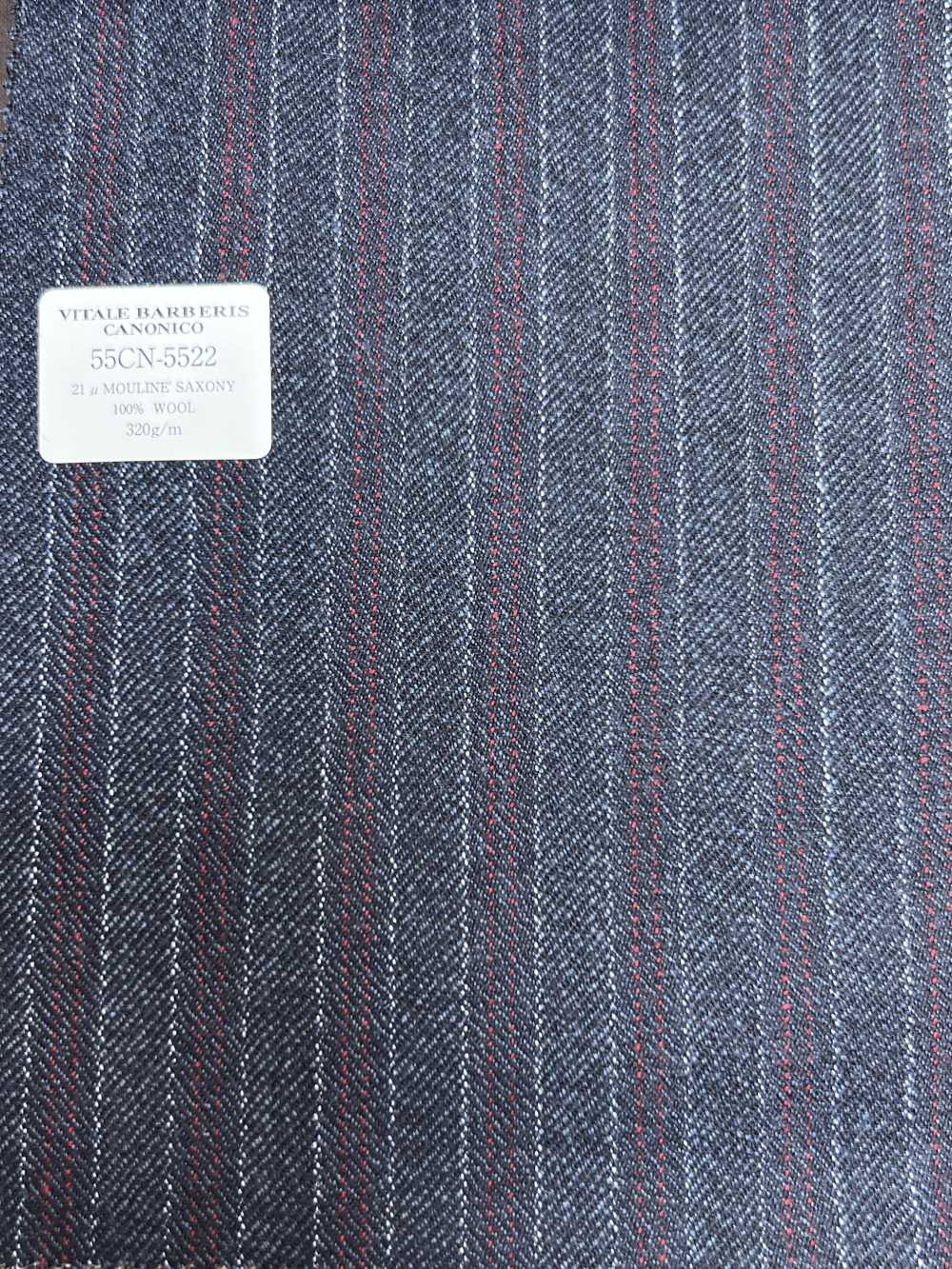 55CN5522 CANONICO 21μ MOULINE' SAXONY Navy Alternate Stripe[Textil] CANONICO