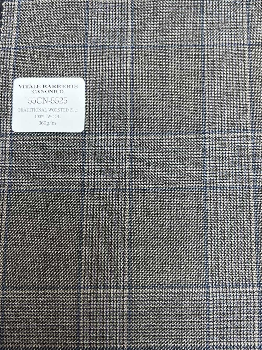 55CN5525 CANONICO TRADITIONELLES KAMMGARN 21μ Braunes Glencheck[Textil] CANONICO