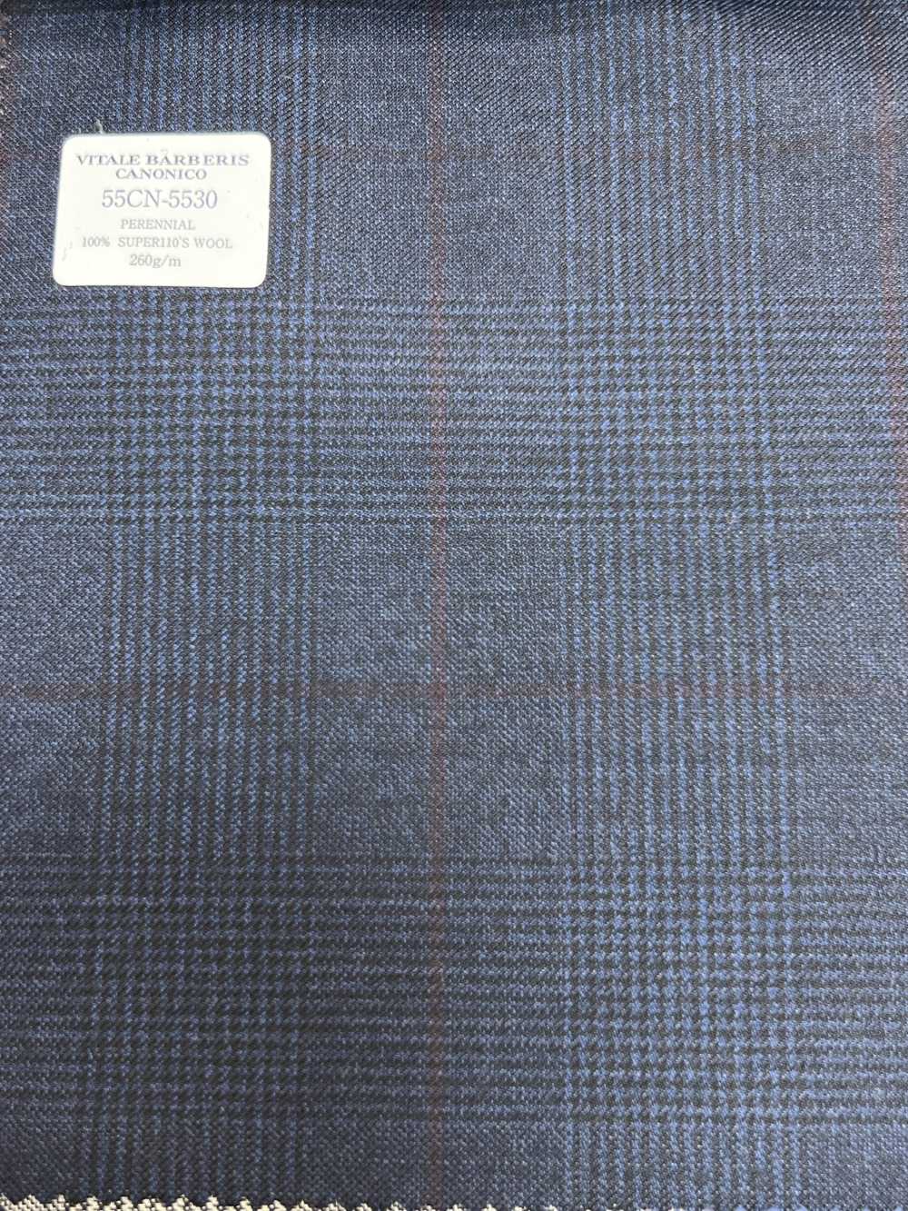 55CN5530 CANONICO PERENNIAL SUPER110'S Navy X Wine Glen Check[Textil] CANONICO