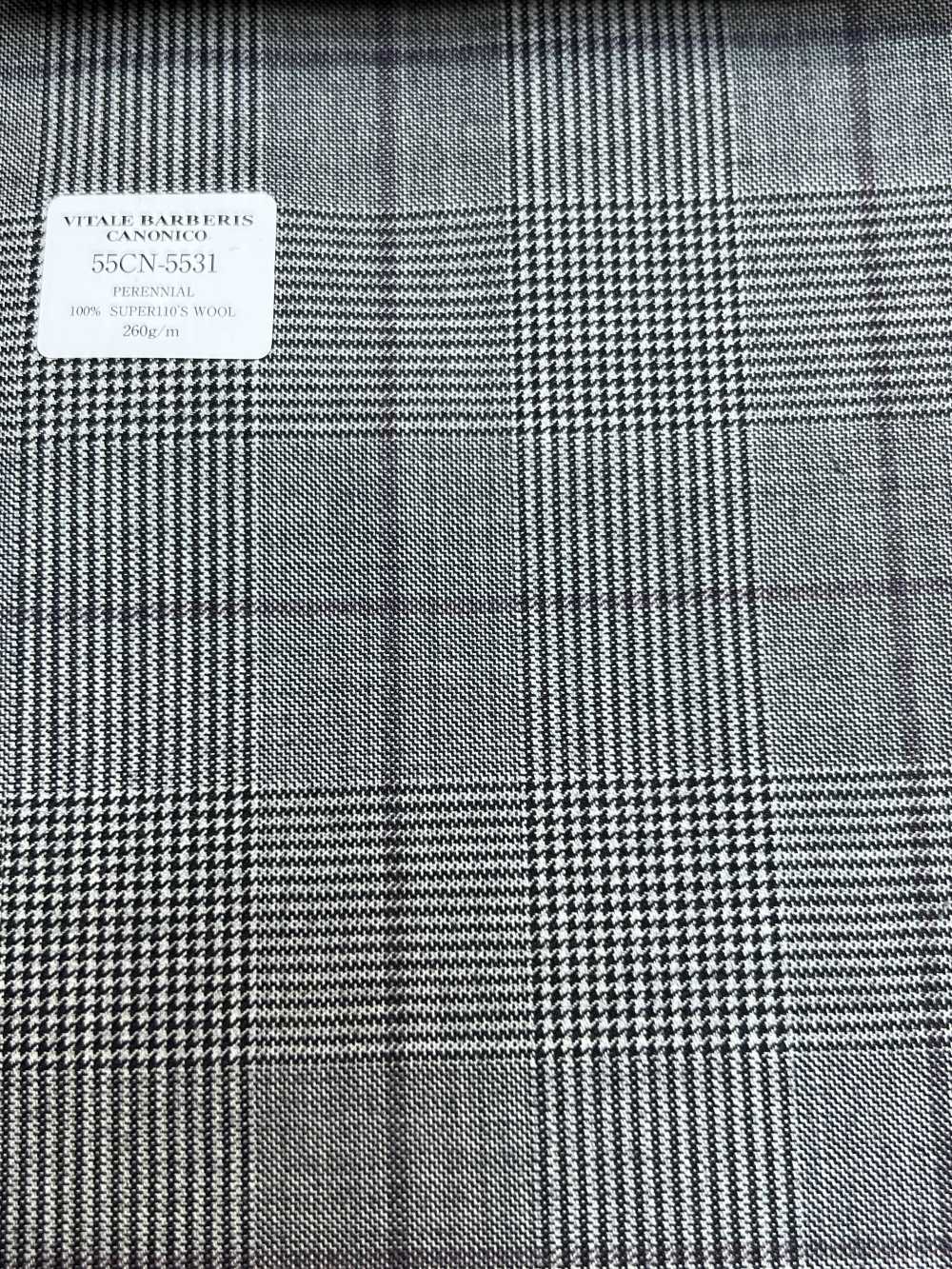 55CN5531 CANONICO PERENNIAL SUPER110'S Grau X Lila Glencheck[Textil] CANONICO