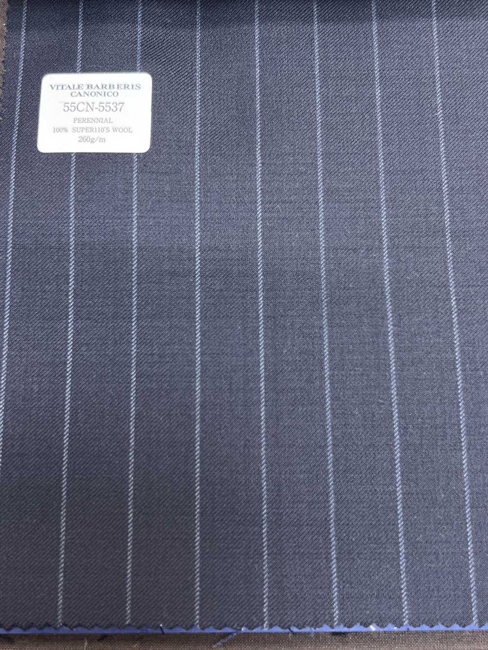 55CN5537 CANONICO PERENNIAL SUPER110'S Marineblau Gestreift[Textil] CANONICO