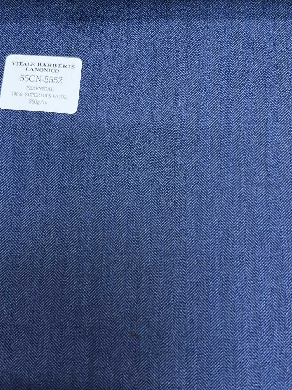 55CN5552 CANONICO PERENNIAL SUPER110'S Blaues Fischgrätmuster[Textil] CANONICO