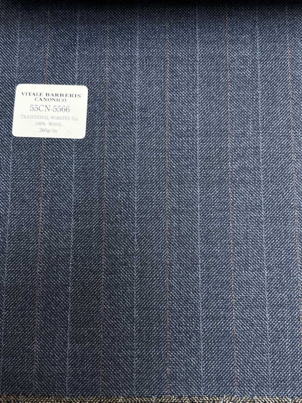 55CN5566 CANONICO TRADITIONAL WORSTED 21μ Navy Alternate Stripe[Textil] CANONICO