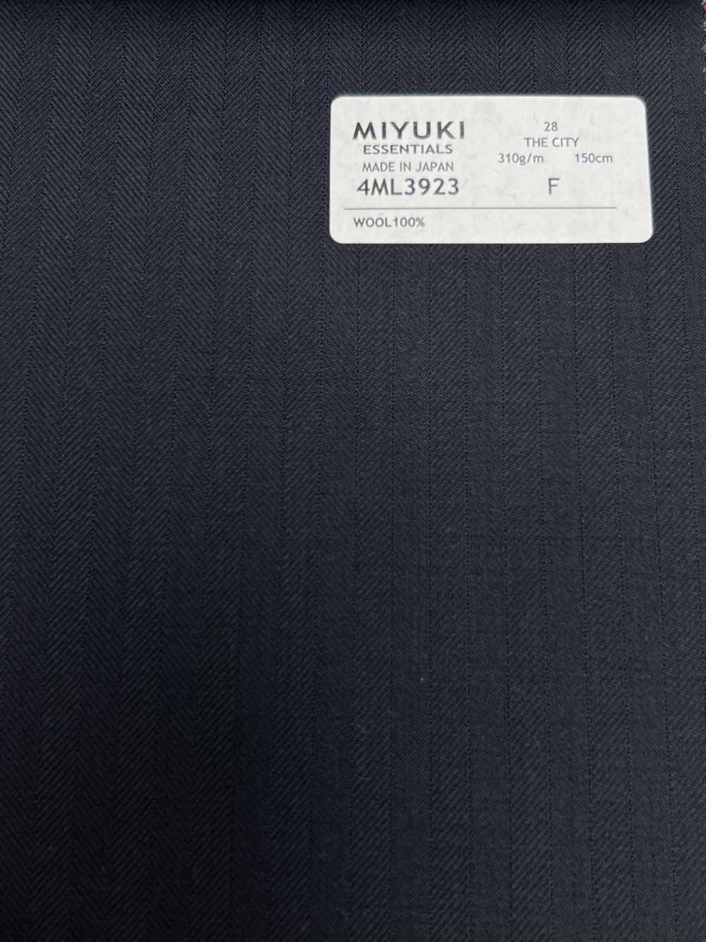 4ML3923 25AW THE CITY Fischgrätmuster Marineblau[Textil] Miyuki Wollmühlen
