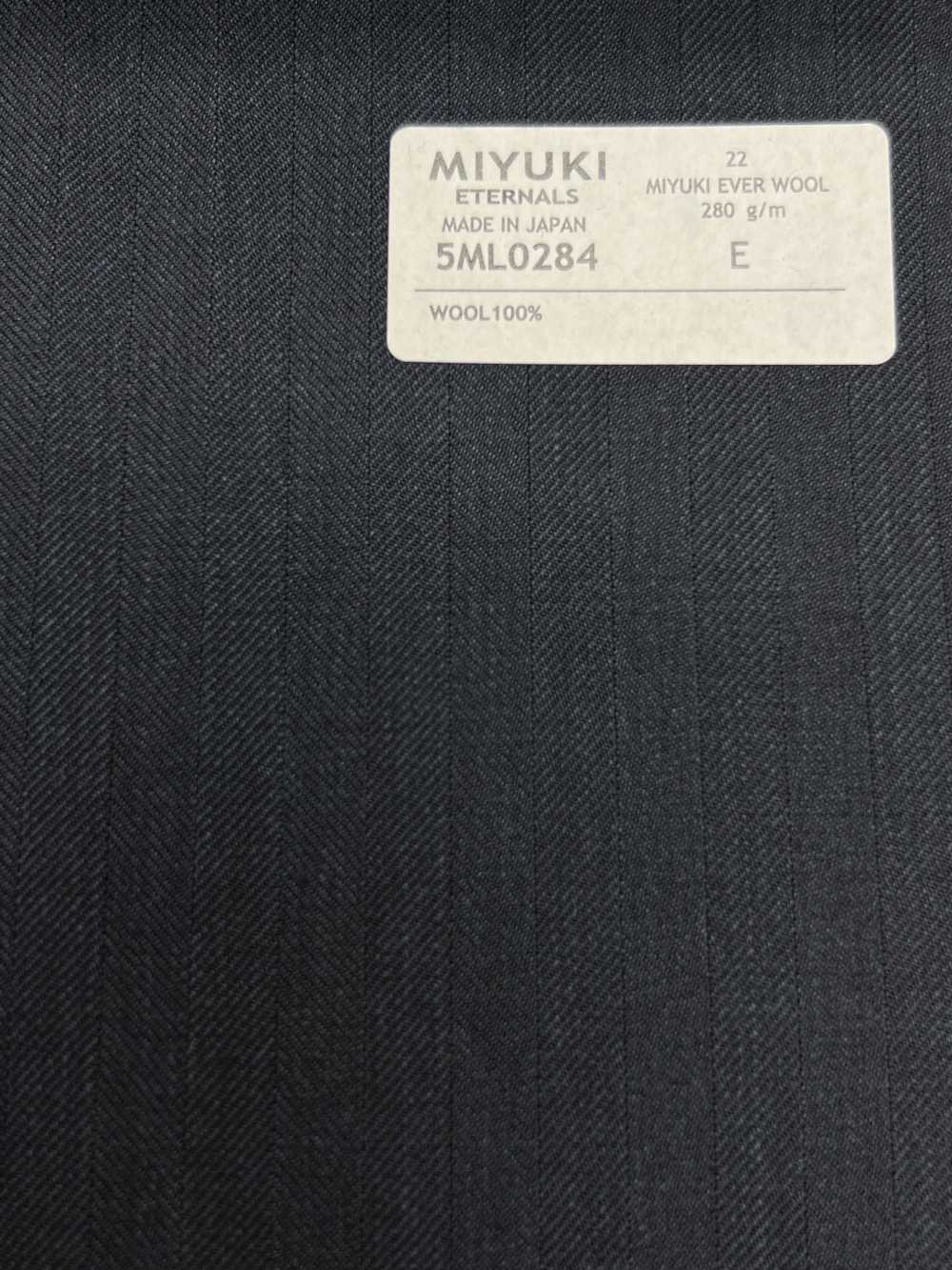 5ML0284 MIYUKI EVER WOOL Fischgrätmuster Blau[Textil] Miyuki Wollmühlen